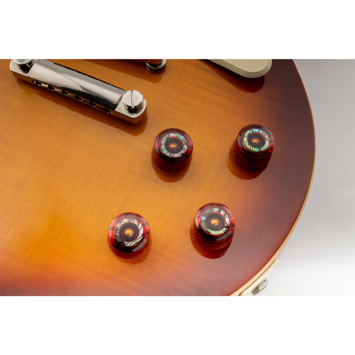 Musiclily Pro B-Stock Metric Coarse 18-Spline Abalone Circle Top Guitar Knobs Tone Volume Speed Control Knobs for Epiphone Les Paul SG Style Electric Guitar, Set of 4