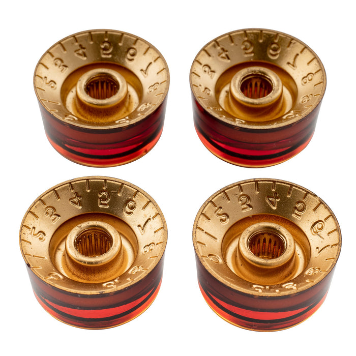 Musiclily Pro B-Stock Metric Coarse 18-Spline Abalone Circle Top Guitar Knobs Tone Volume Speed Control Knobs for Epiphone Les Paul SG Style Electric Guitar, Set of 4