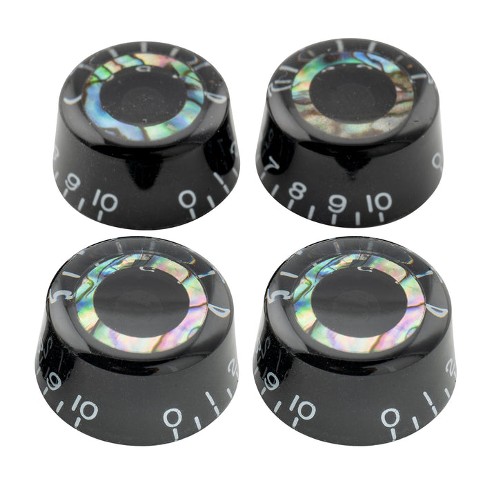 Musiclily Pro B-Stock Metric Coarse 18-Spline Abalone Circle Top Guitar Knobs Tone Volume Speed Control Knobs for Epiphone Les Paul SG Style Electric Guitar, Set of 4