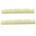 musiclily pro urea resin plastic slotted 42 3mm precision bass nuts flat bottom for 4 string p bass mx1991 2p, mint ivory color