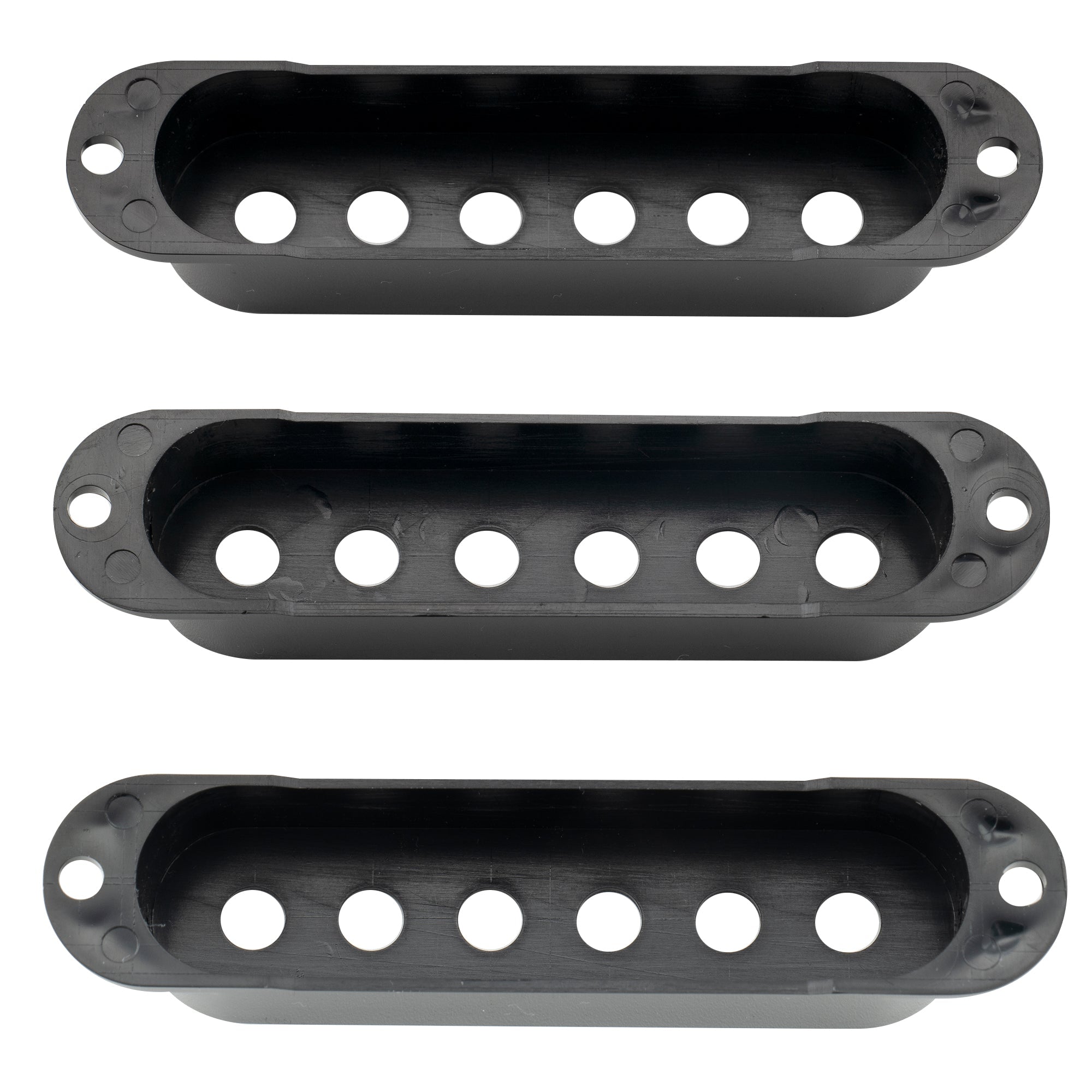 musiclily pro plastic 50 50 52mm st guitar single coil pickup covers set for import strat squier mx1996 2mx1997p, mint ivory color