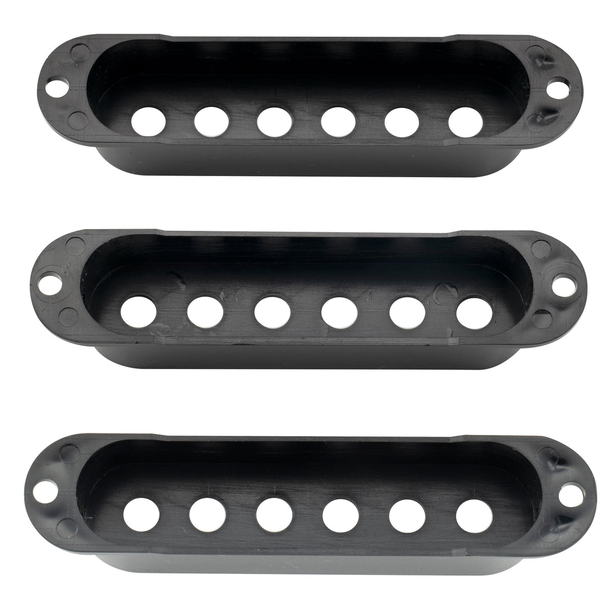 musiclily pro plastic 50 50 52mm st guitar single coil pickup covers set for import strat squier mx1996 2mx1997p, mint ivory color