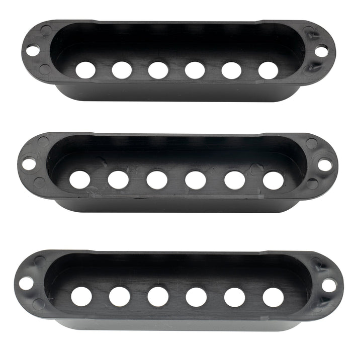 musiclily pro plastic 50 50 52mm st guitar single coil pickup covers set for import strat squier mx1996 2mx1997p, mint ivory color
