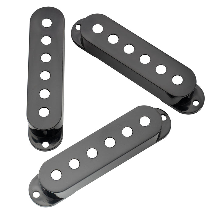 Musiclily Pro プラスチック 50/50/52mm ST シングルコイルピックアップカバーセット Import Squier Stratストラトギター用 エイジドホワイト(3個セット)