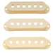 musiclily pro plastic 50 50 52mm st guitar single coil pickup covers set for import strat squier mx1996 2mx1997p, mint ivory color