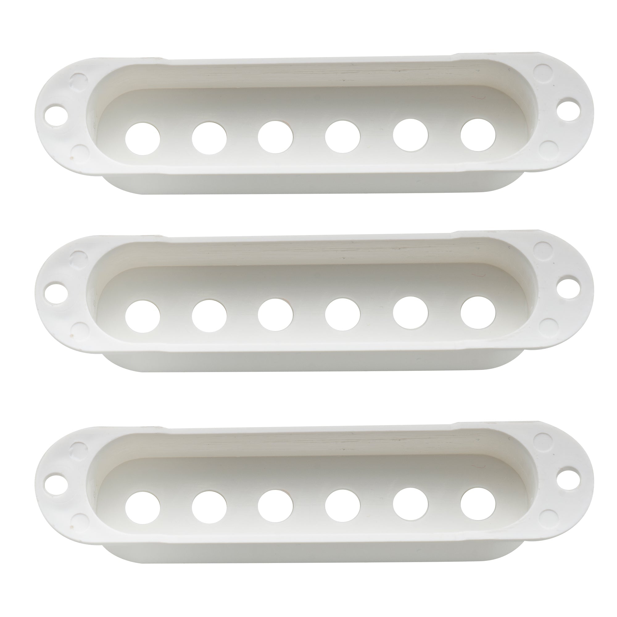 Musiclily Pro Kunststoff 50/50/52mm ST Gitarren-Einzelspulen-Pickup-Abdeckungen für Import Strat Squier 