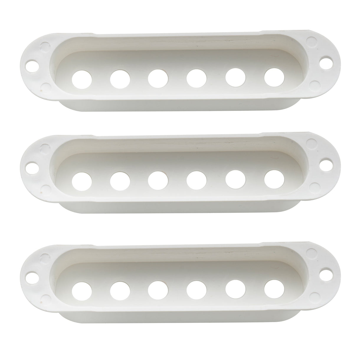 Musiclily Pro Kunststoff 50/50/52mm ST Gitarren-Einzelspulen-Pickup-Abdeckungen für Import Strat Squier 