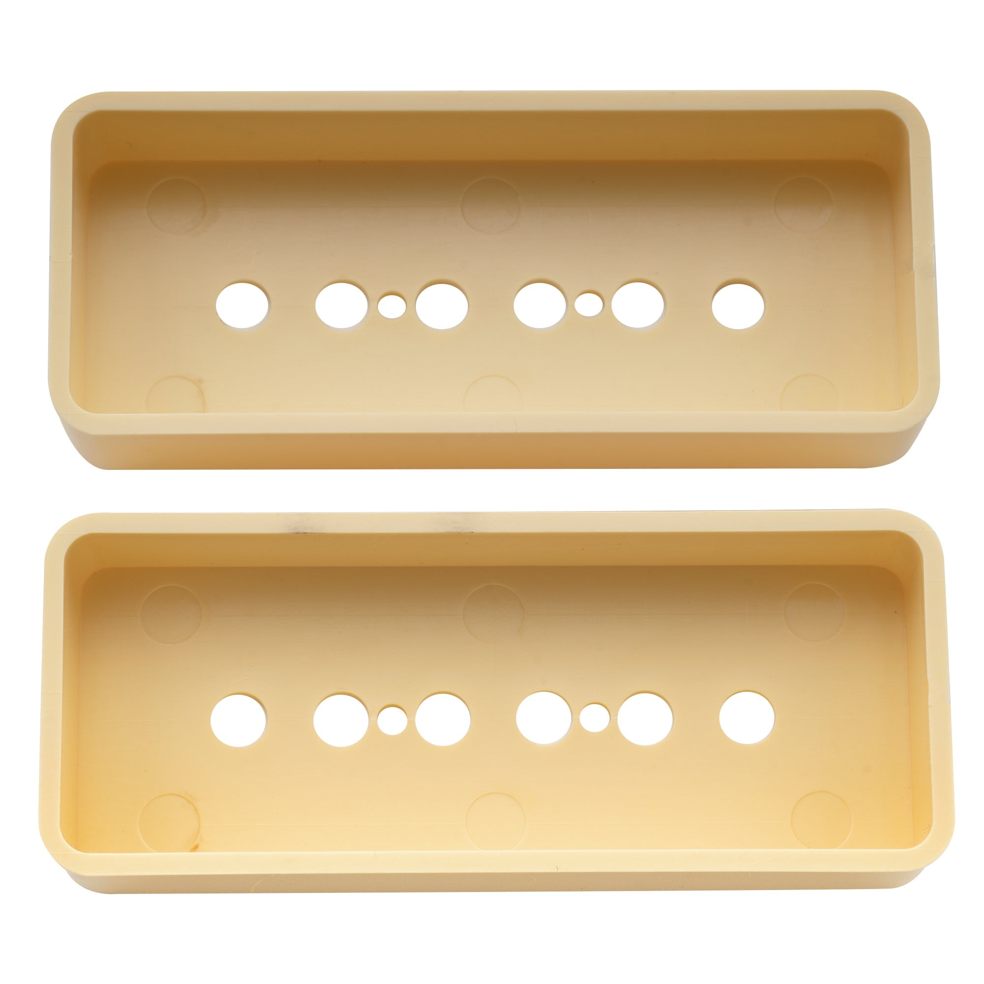musiclily pro plastic 50mm p90 soapbar guitar pickup covers for import lp sg electric guitar mx1998 2p, mint ivory color