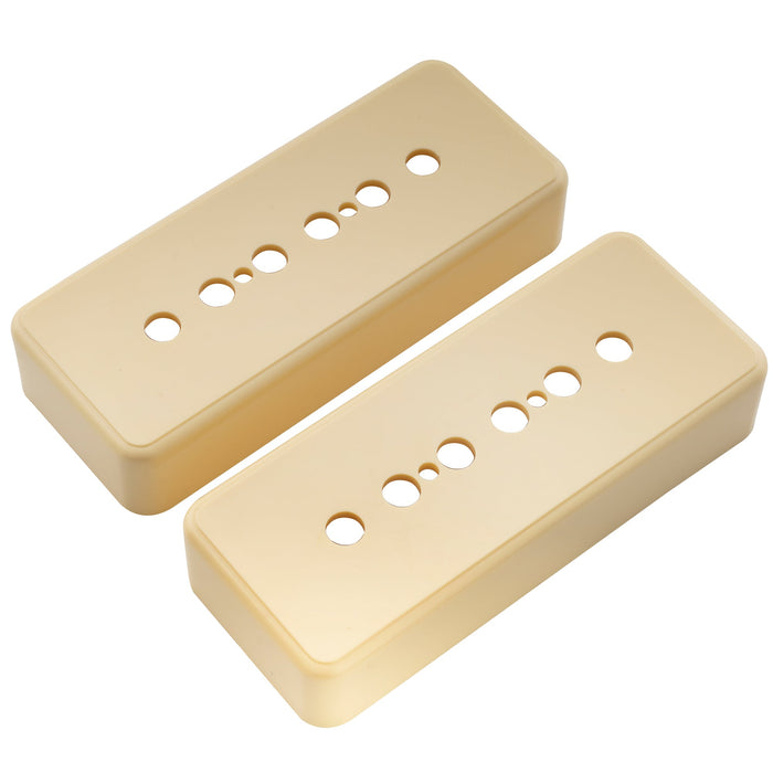 Musiclily Pro プラスチック 50mm P90 ソープバータイプ ピックアップカバー Import LP SGエレキギター用 ブラック(2個セット)