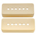 musiclily pro plastic 50mm p90 soapbar guitar pickup covers for import lp sg electric guitar mx1998 2p, mint ivory color