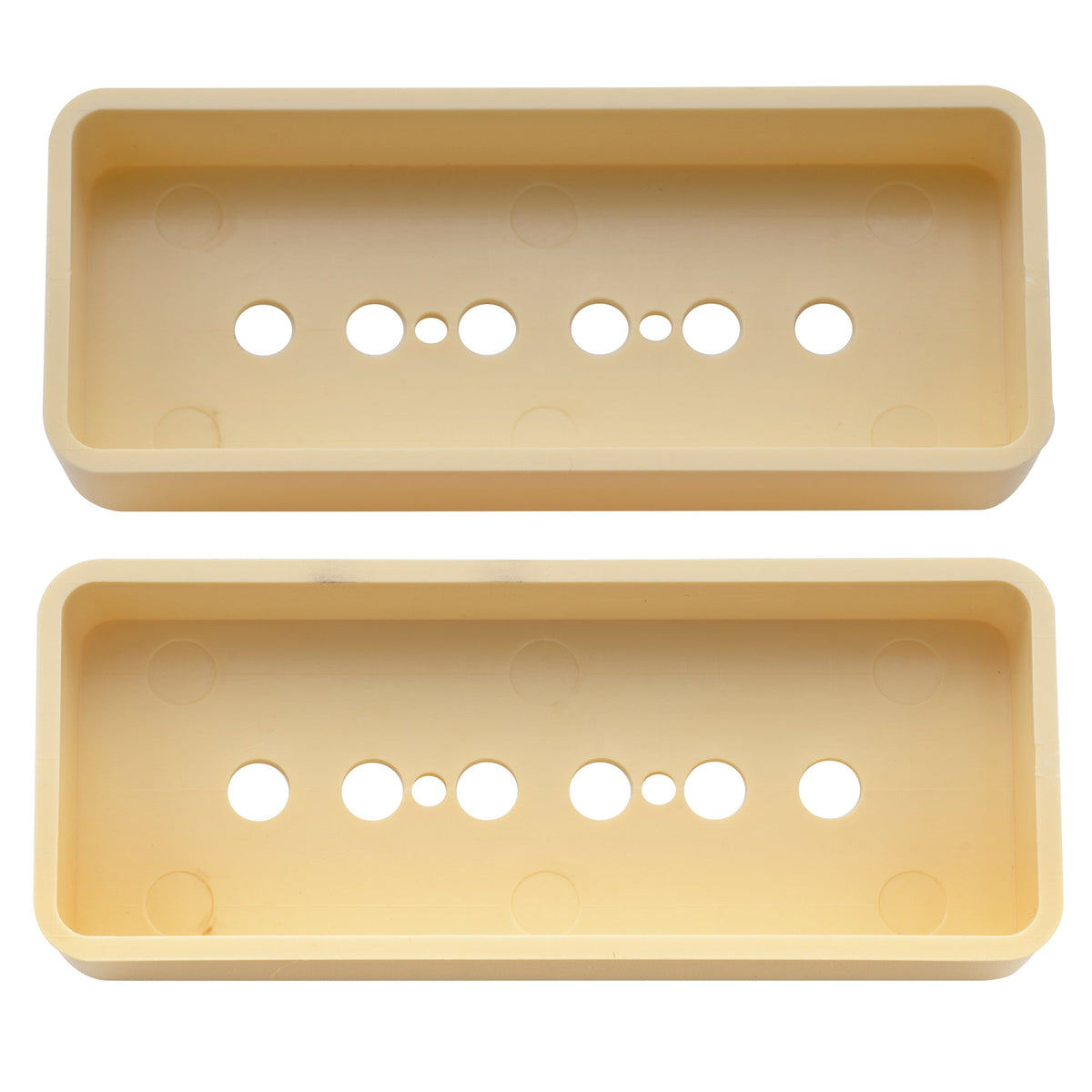musiclily pro plastic 48mm p90 soapbar guitar pickup covers for import lp sg electric guitar mx1999 2p, mint ivory color
