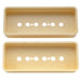 musiclily pro plastic 48mm p90 soapbar guitar pickup covers for import lp sg electric guitar mx1999 2p, mint ivory color