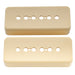 musiclily pro plastic 48mm p90 soapbar guitar pickup covers for import lp sg electric guitar mx1999 2p, mint ivory color