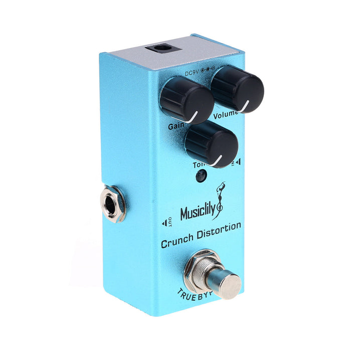 musiclily basic mini electric guitar effects pedal dc 9v adapter powered true bypass crunch distortion mx2035p details
