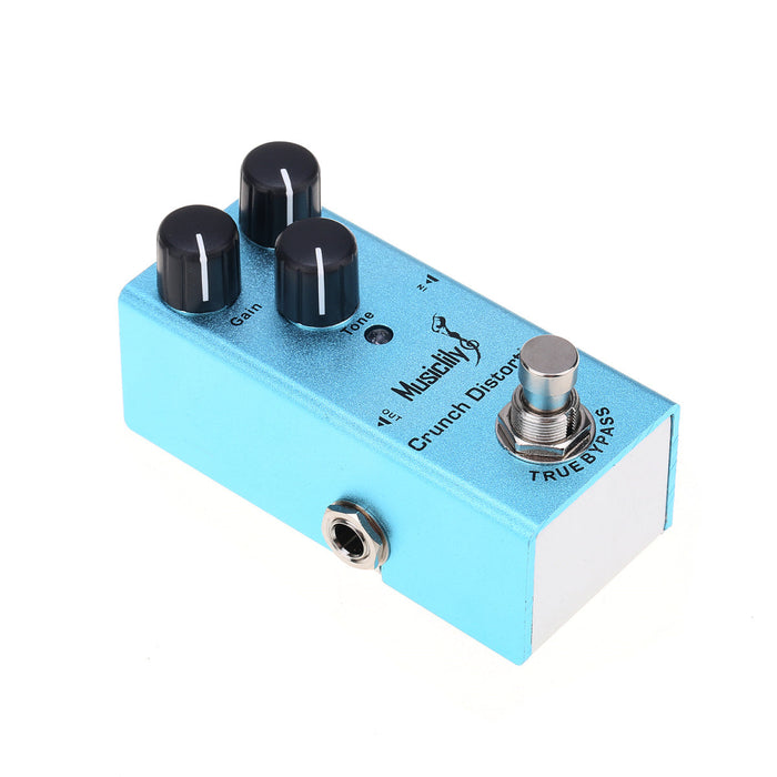 details of musiclily basic mini electric guitar effects pedal dc 9v adapter powered true bypass crunch distortion mx2035p