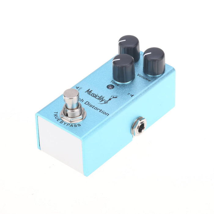 musiclily basic mini electric guitar effects pedal dc 9v adapter powered true bypass crunch distortion mx2035p detailed image
