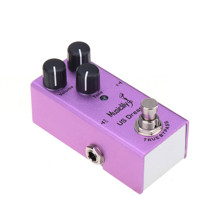 details of musiclily basic mini electric guitar effects pedal dc 9v adapter powered true bypass us dream distortion mx2035p