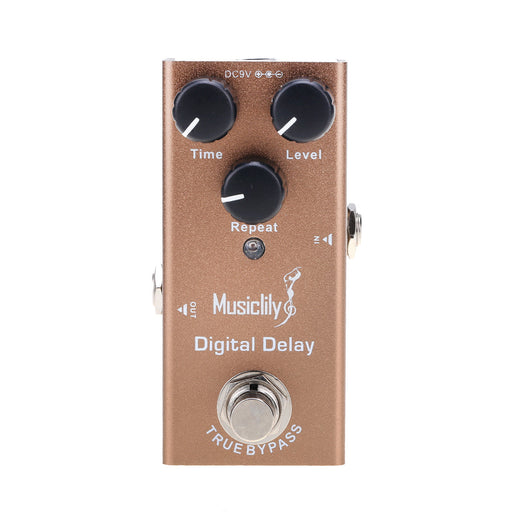 musiclily basic mini electric guitar effects pedal dc 9v adapter powered true bypass digital delay mx2035p