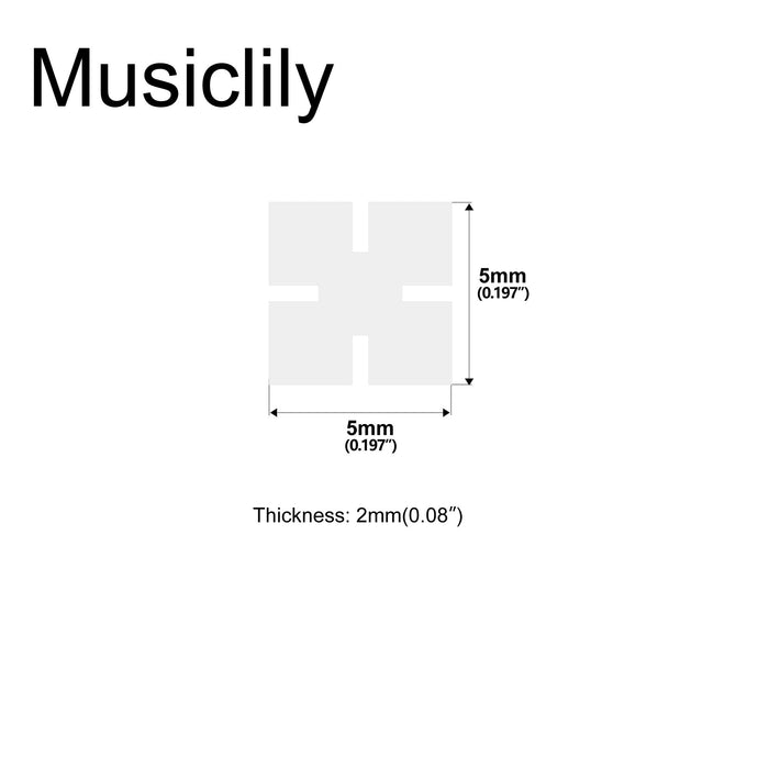 Dimensions of musiclily pro natural paua abalone shell diamonds snowflake guitar fretboard inlay dots mx2053as 10p