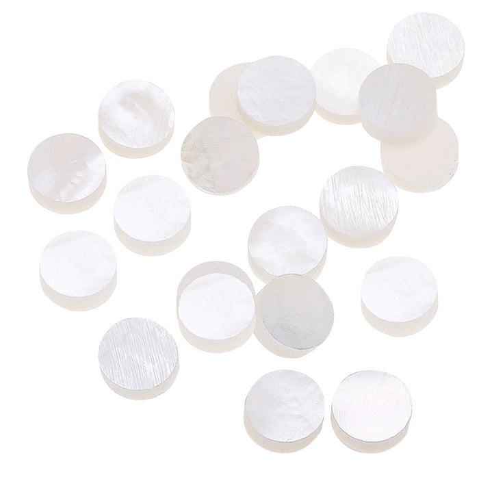 musiclily pro natural mother of pearl guitar fretboard inlay dots mx2057wp 20p, white pearl