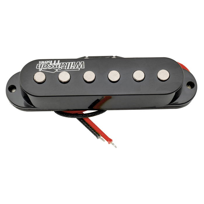 detail of wilkinson m series high output alnico 5 st single coil middle pickup for strat style electric guitar mx2066bk