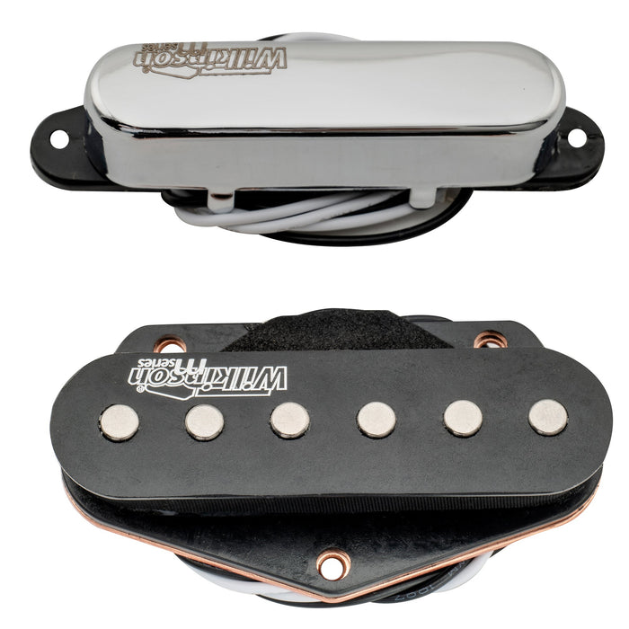 detail of wilkinson m series wov classical vintage style alnico 5 guitar tele single coil pickups set for tele style electric guitar mx2068crmx2069