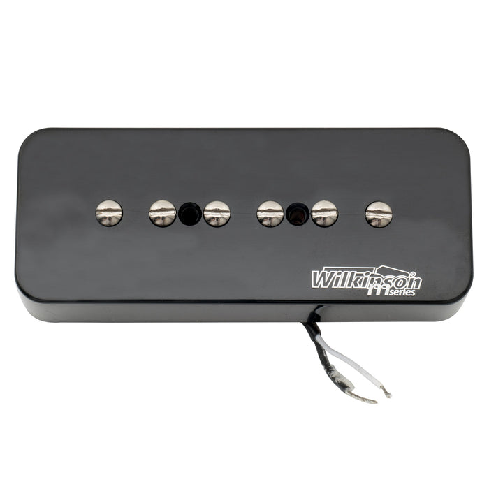 detail of wilkinson m series alnico 5 p90 soapbar neck pickup for lp sg style electric guitar mx2070p