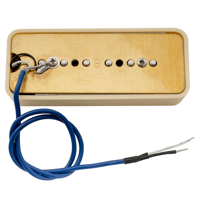 wilkinson m series alnico 5 p90 soapbar bridge pickup for lp sg style electric guitar mx2071p, mint ivory color