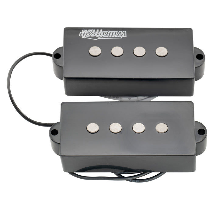 detail of wilkinson m series wopb variable gauss vintage tone alnico 5 humbucker pickups set for 4 string precision bass mx2072