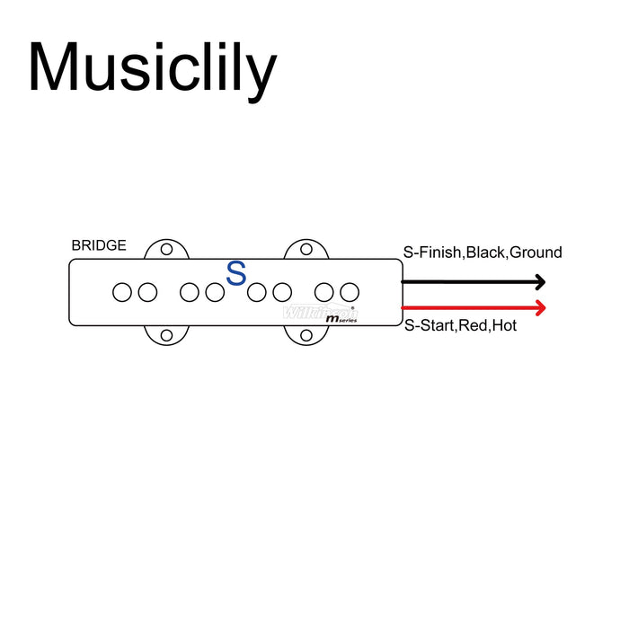 Size of wilkinson m series wojb variable gauss vintage tone alnico 5 single coil bridge pickup for 4 string jazz bass mx2074