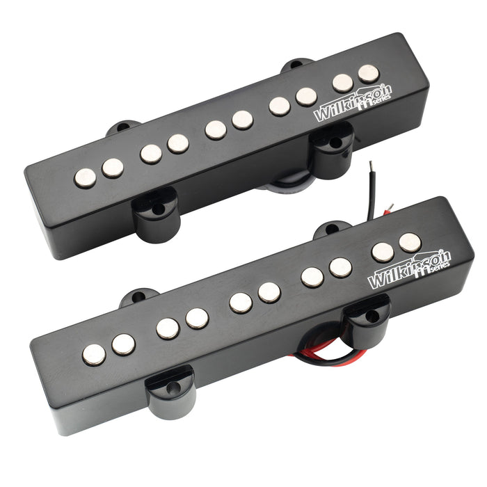 wilkinson m series wojb5 variable gauss vintage tone ceramic single coil pickups set for 5 string jazz bass mx2076mx2077