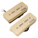 wilkinson m series stacked p90 soapbar ceramic humbucker sized single coil pickup neck bridge pickups set 10k 16k for sg lp style electric guitar mx2078mx2079p, mint ivory color