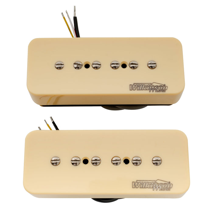 Wilkinson M-Serie gestapelte P90 Soapbar Keramik Humbucker-Größe Single Coil Pickup Set für Hals und Steg, 10K/16K für SG LP-Style Elektrogitarre
