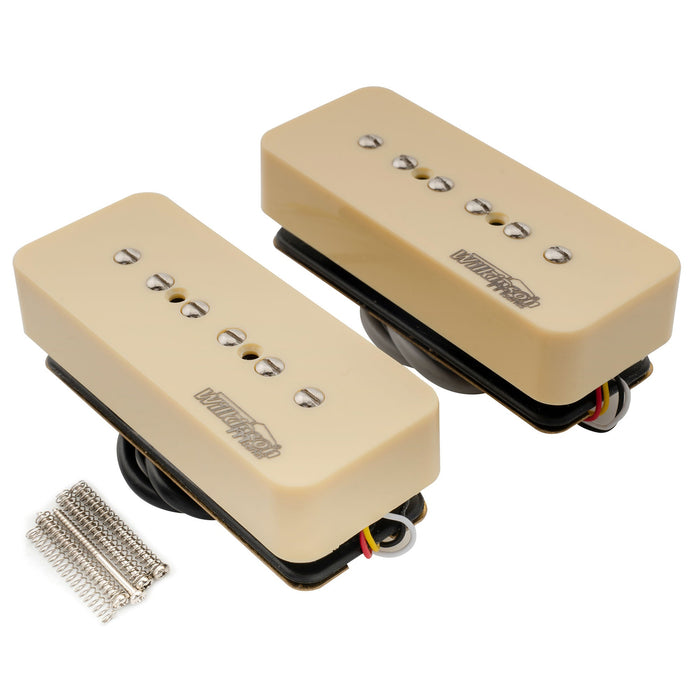 Wilkinson M-Serie gestapelte P90 Soapbar Keramik Humbucker-Größe Single Coil Pickup Set für Hals und Steg, 10K/16K für SG LP-Style Elektrogitarre