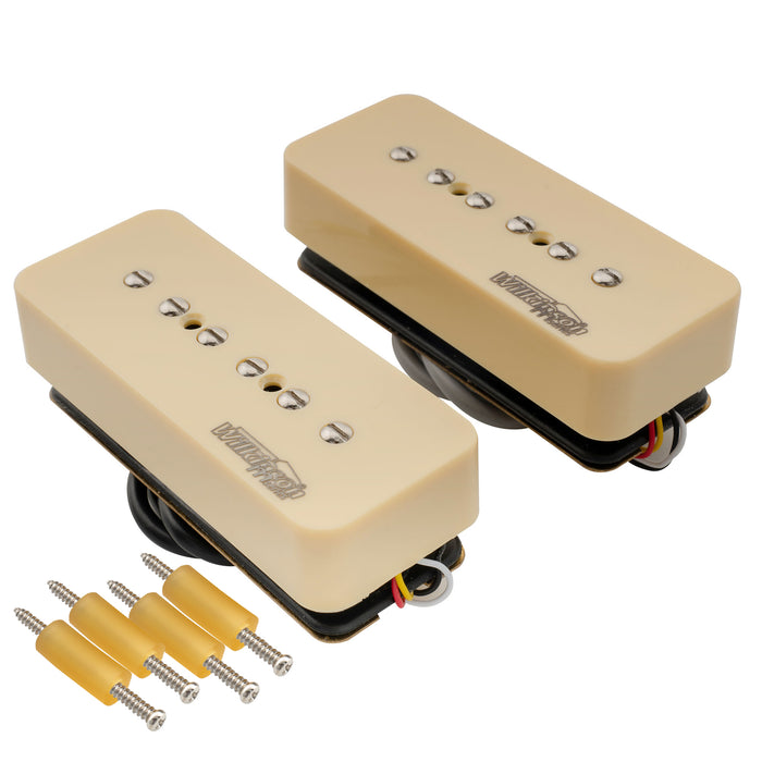Wilkinson M Series Stacked P90 Soapbar Ceramic Humbucker Sized Single Coil Pickup Neck Bridge Pickups Set 10K/16K for SG LP Style Electric Guitar