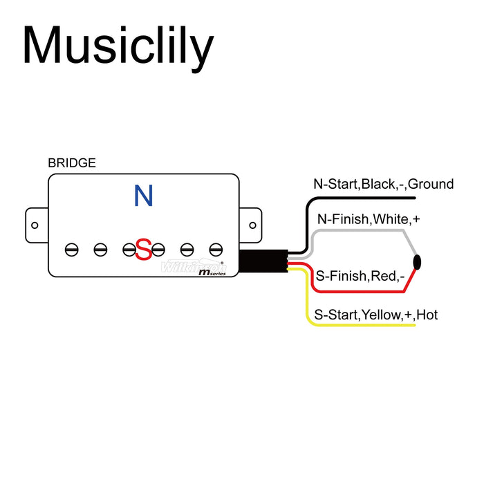 Size of wilkinson m series ceramic mini humbucker electric guitar bridge pickup for lp fire bird mx2081cr