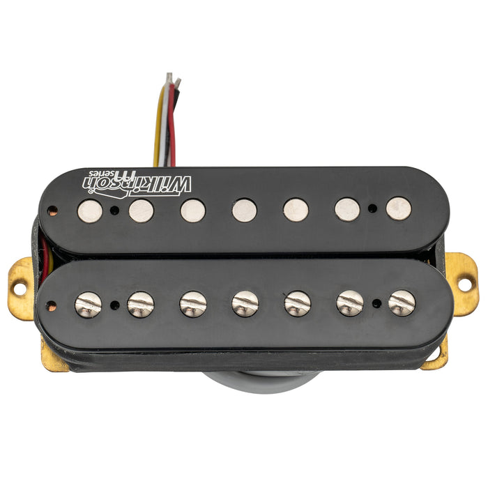 detail of wilkinson m series woh classical open style ceramic humbucker neck pickup for 7 string electric guitar mx2082bk