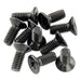 musiclily pro metric m4 10mm stainless steel phillips countersunk mounting screws for imported strat style electric guitar tremolo block mx2094 10p, black
