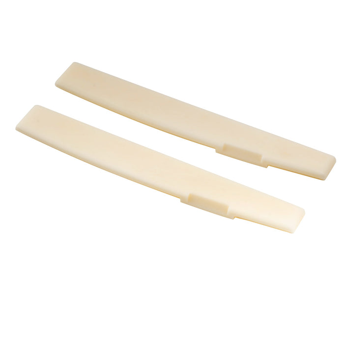 Part of musiclily pro 71 12mm compensated acoustic guitar bone saddle for 6 string taylor style mx2100 2p