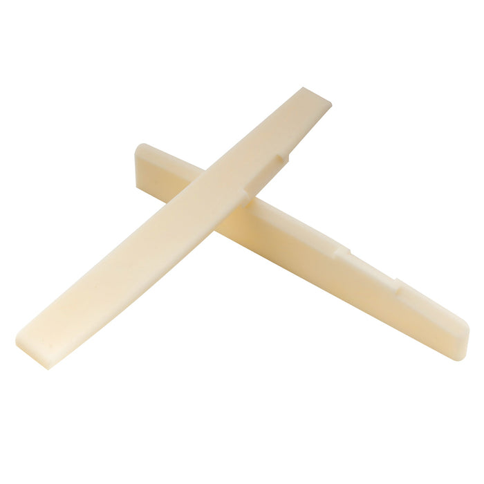 detail of musiclily pro 71 12mm compensated acoustic guitar bone saddle for 6 string taylor style mx2100 2p