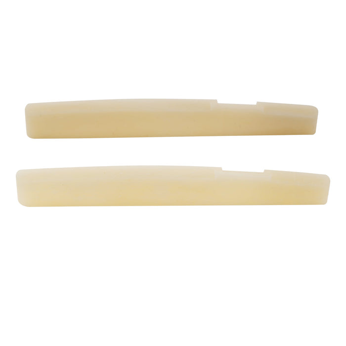 musiclily pro 71 12mm compensated acoustic guitar bone saddle for 6 string taylor style mx2100 2p, unbleached