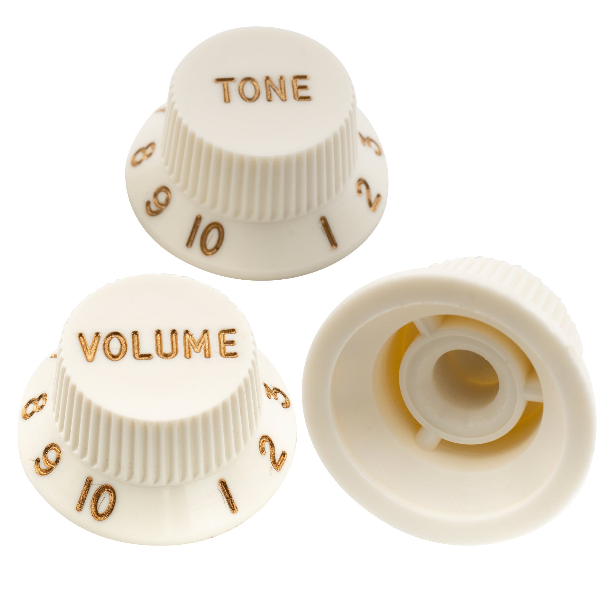 Musiclily Ultra Universal Fitting Strat Tone Volume Control Knobs for Fender Strat ST Style Electric Guitar, Set of 2T1V