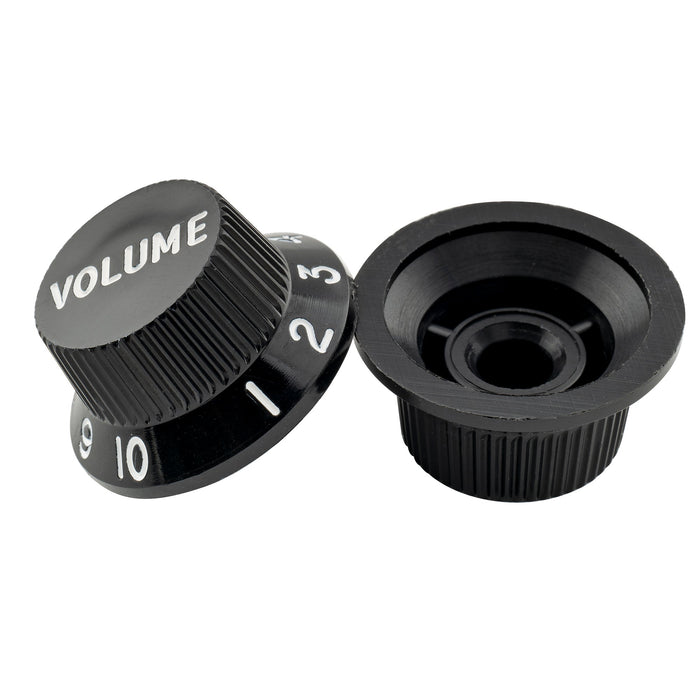 detail of musiclily ultra universal fitting strat tone volume control knobs for fender strat st style electric guitar 2 pcst1v mx2108 2mx2109p