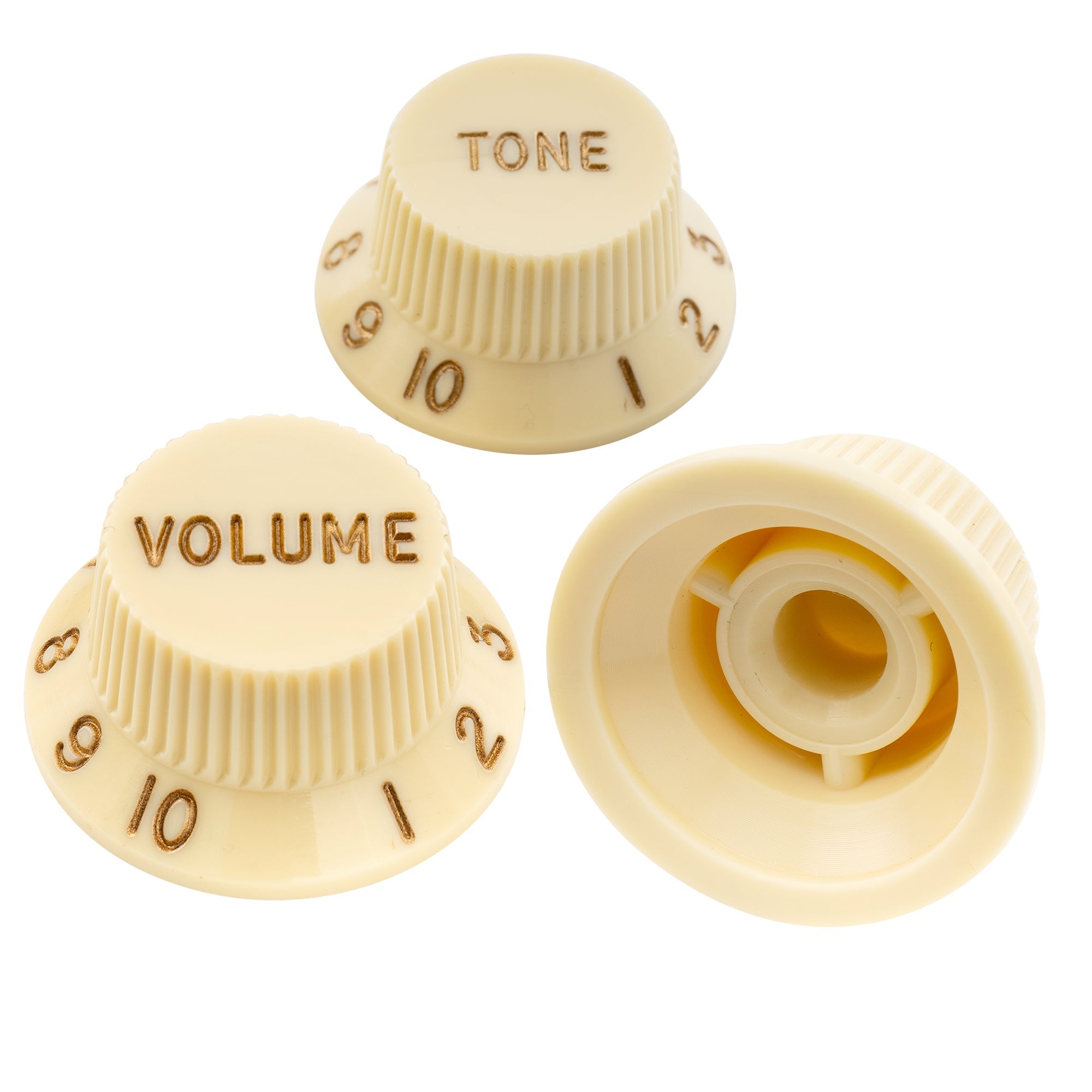 Musiclily Ultra Universal Fitting Strat Tone Volume Control Knobs for Fender Strat ST Style Electric Guitar, Set of 2T1V