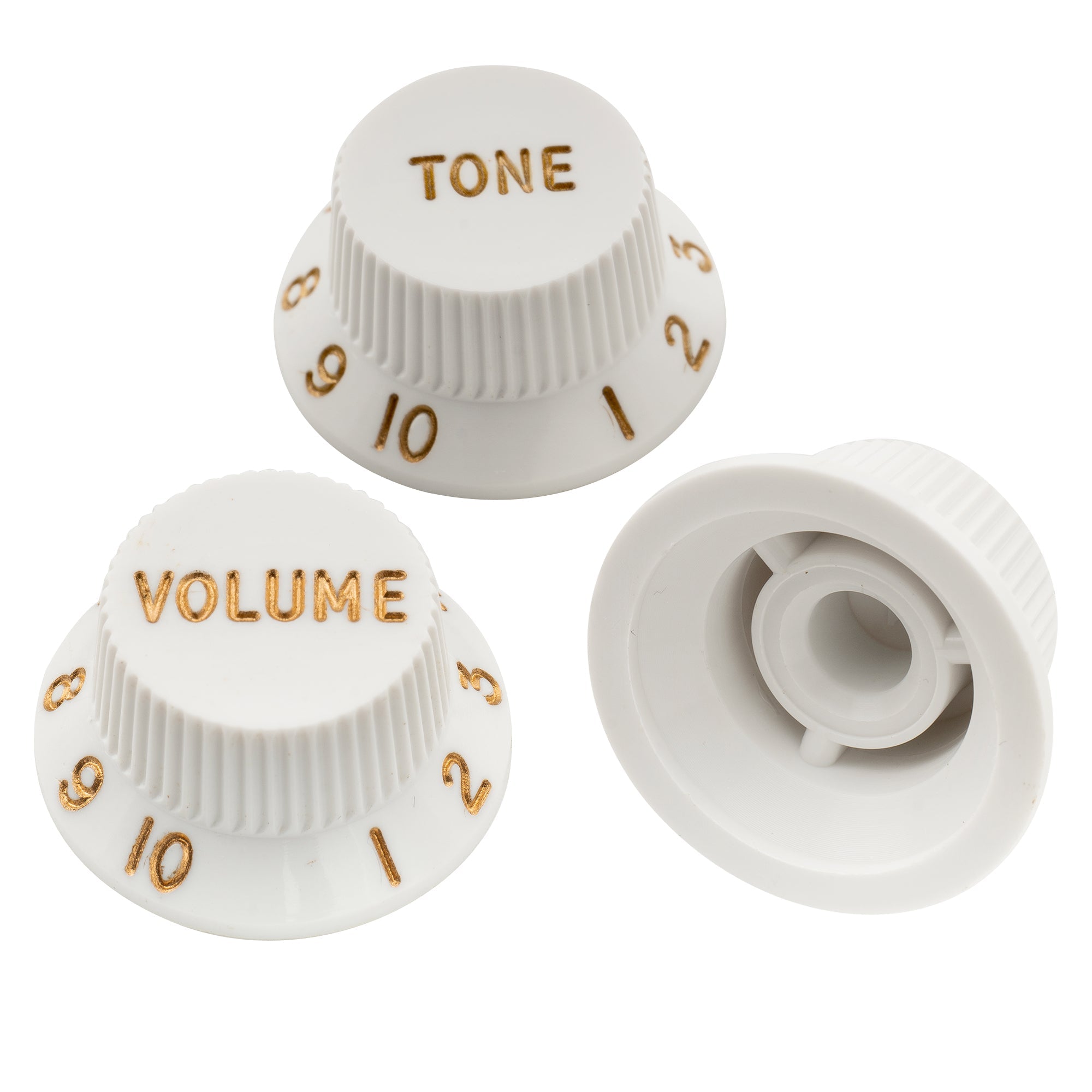 Musiclily Ultra Universal Fitting Strat Tone Volume Control Knobs for Fender Strat ST Style Electric Guitar, Set of 2T1V