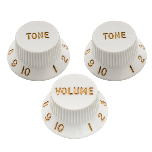 musiclily ultra universal fitting strat tone volume control knobs for fender strat st style electric guitar 2 pcst1v mx2108 2mx2109p, white