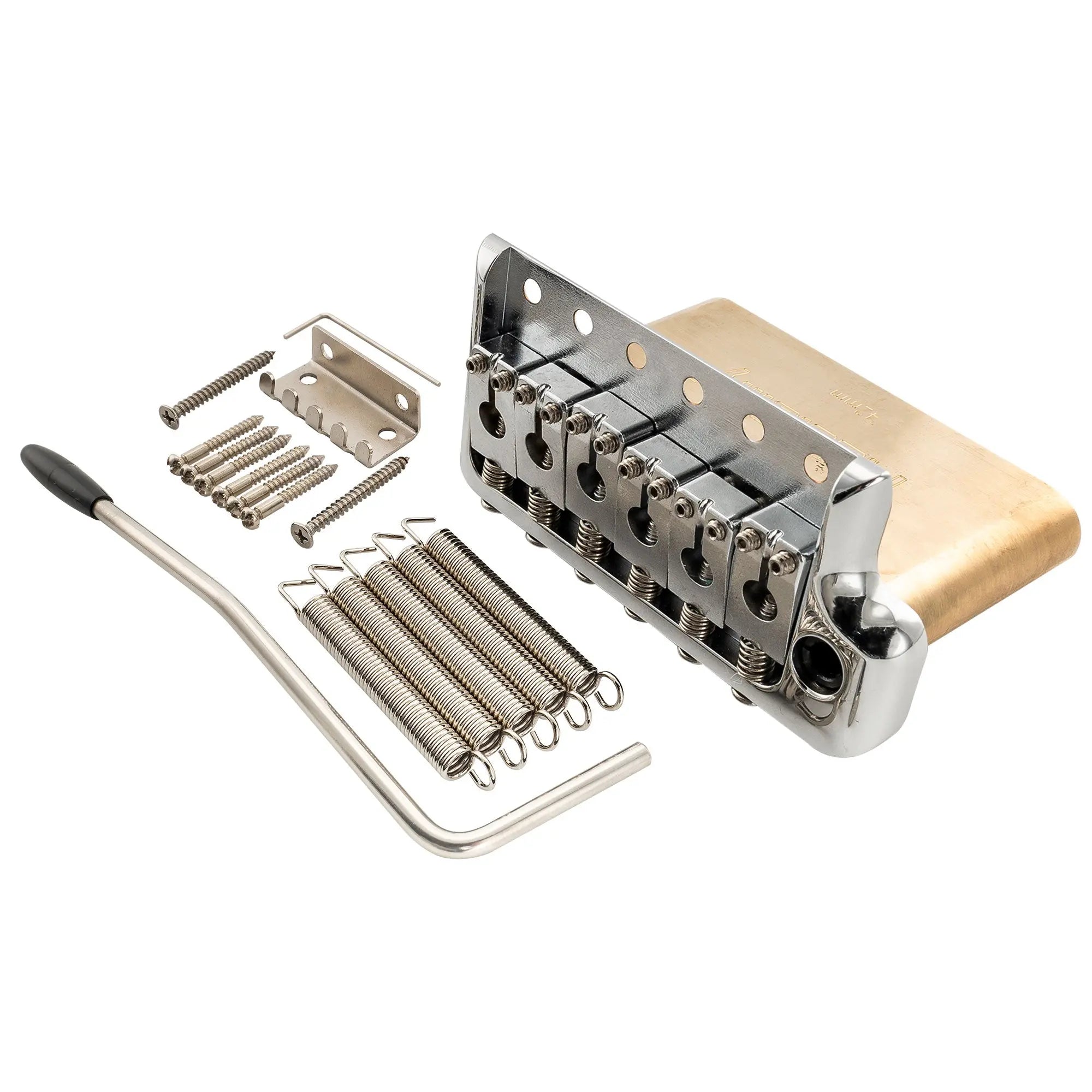 Musiclily Ultra 52.5mm(2-1/16 inch) Full Solid Brass 6-Screw Knife Edge Tremolo Bridge for Strat Style Electric Guitar Musiclily Ultra