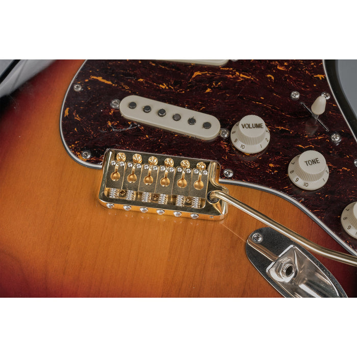 Musiclily Ultra 52.5mm(2-1/16 inch) Full Solid Brass 6-Screw Knife Edge Tremolo Bridge for Strat Style Electric Guitar