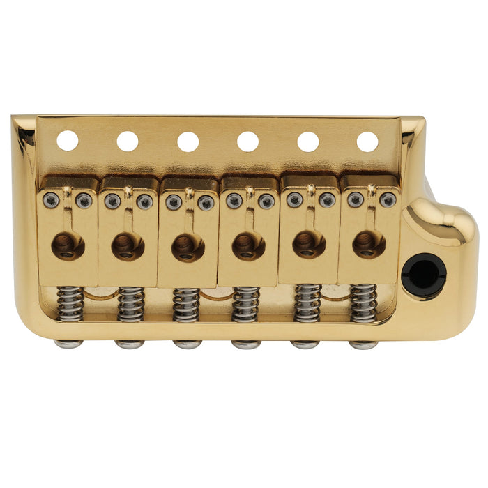 Musiclily Ultra 52.5mm(2-1/16 inch) Full Solid Brass 6-Screw Knife Edge Tremolo Bridge for Strat Style Electric Guitar