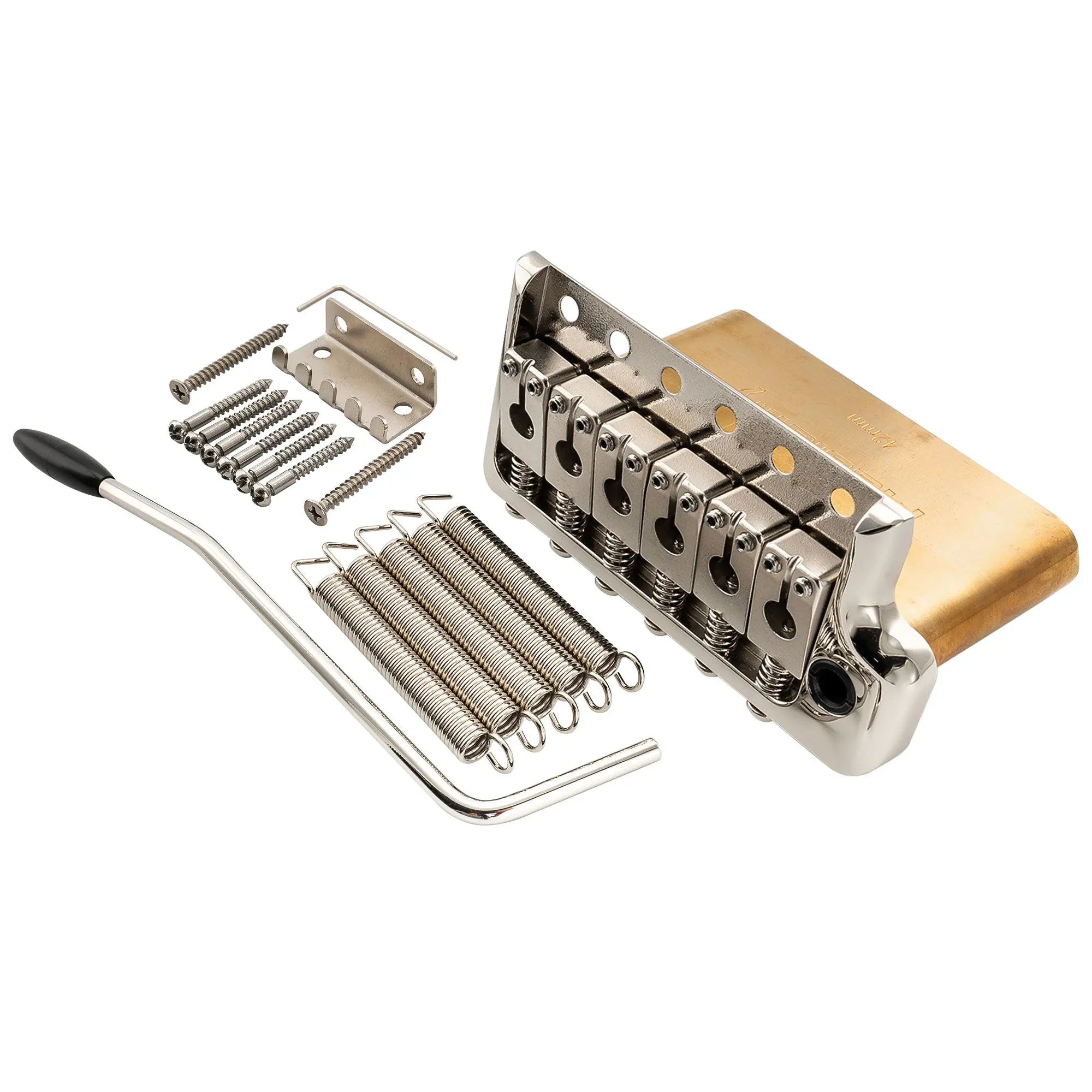 Musiclily Ultra 52.5mm(2-1/16 inch) Full Solid Brass 6-Screw Knife Edge Tremolo Bridge for Strat Style Electric Guitar Musiclily Ultra